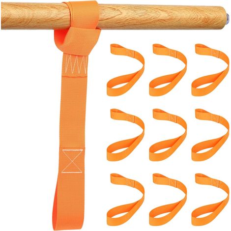 10 Pièces Soft Loops Sangles de Moto, 38 x 438 mm Sangle de Remorquage Vélo, Anneaux d'arrimage Voiture, Boucles Doubles d'arrimage pour Transport Fixation, Voitures Motos ATV(1000 kg) (1/5)