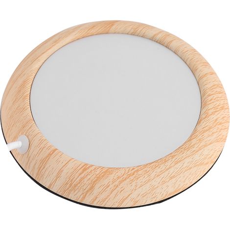Chauffe-tasse USB en grain de bois brillant - Tapis chauffant pour boissons, café et mugs (1/5)