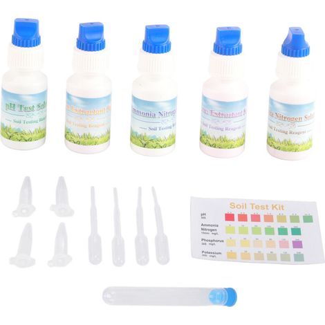 Soluzione liquida per analisi del terreno PH Azoto Fosforo Potassio Misurazione Kit per analisi del terreno per agricoltura Giardinaggio Monitoraggio del terreno delle piante (1/4)