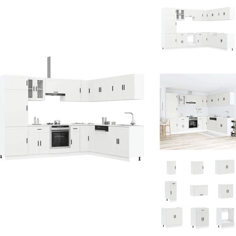 Ensemble d'armoires de cuisine 14 pcs Porto bois d'ingénierie - Ensemble D'armoires De Cuisine - Ensemble D'armoires De Cuisine - Ensemble D'armoires - Armoire De Cuisine (1/5)
