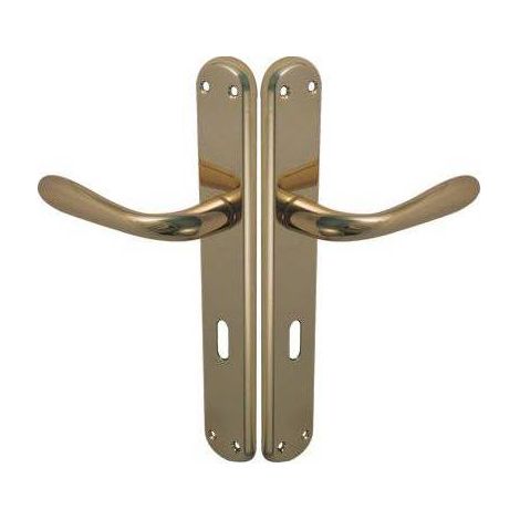 MANIGLIA GOCCIA OTTONE PLACCA FORO PATENT