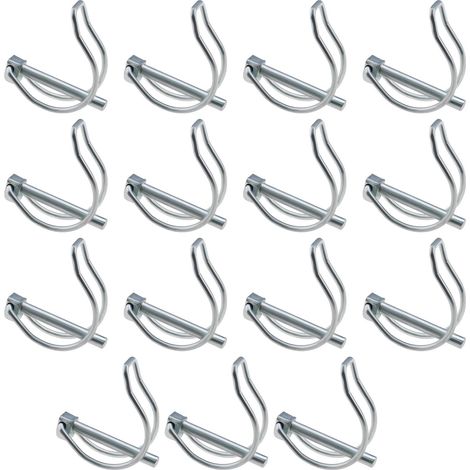15pcs Goupilles Fendues Pliantes 6x45mm en Forme de D Goupille de Verrouillage en Acier au Carbone Galvanisé Tube Broche pour Pelouse Jardin Ferme Camion Voiture Remorque Tracteur (1/5)