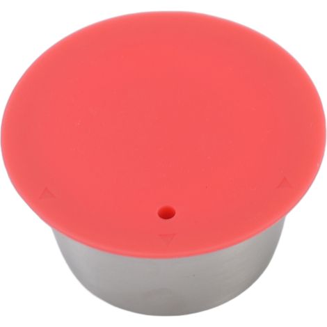 Capsules à Café Réutilisables en Acier Inoxydable avec Couvercle pour Dolce Gusto Rouge (1/5)