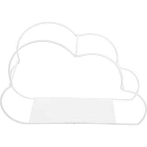 Porte-magazines fil métallique nuage blanc – décoratif antirouille bureau/maison (1/3)