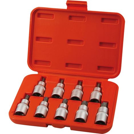 EXTOL PREMIUM TORX-Steckschlüsselsatz, 9-teilig, 1/2" x 55 mm, 8818124 (1/2)