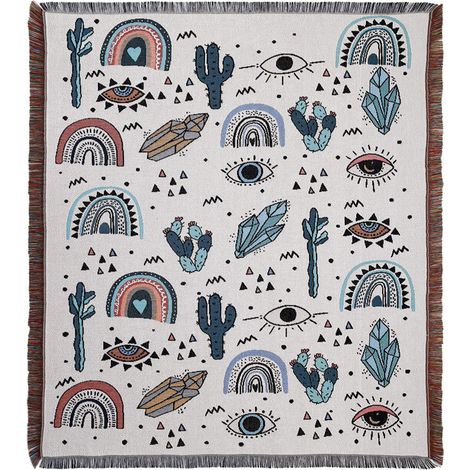 1 Pièce 160x130cm Couverture Plaid Tricotée Décorée avec des Franges Bohême Simple Doux Confortable Protéger Contre Le Froid pour Canapé Sofa Chaise à Repos et Sieste Couverture de camping (1/5)