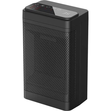 Chauffage portable en céramique PTC avec rotation,1500W, protection contre la surchauffe et réglage à trois niveaux,Télécommande à distance, chauffage en une touche. (1/5)