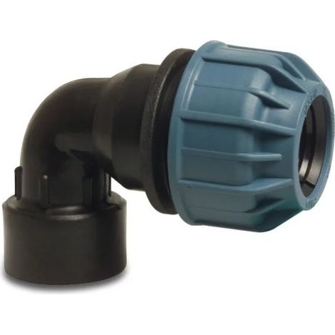 Jason 90°-Übergangsbogen PP 20 mm x 3/4" Klemme x GW 10b