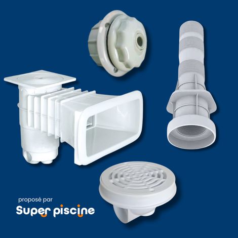 Kit pièces à sceller mini piscine Weltico sans projecteur