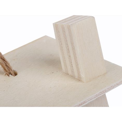 Vogelhaus aus Flachholz – 4er-Set natürliche Hänge-Vogelhäuser für den Garten, 5,5 x 4 x 7 cm (1/5)