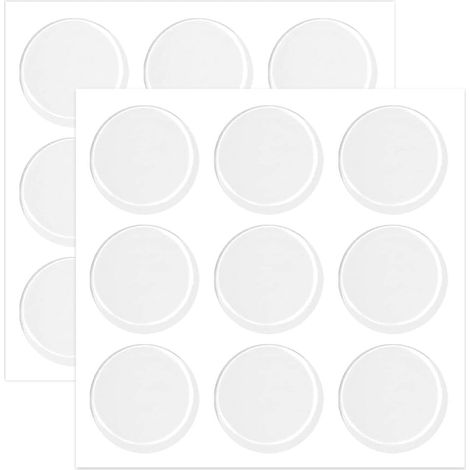20 pièces pastilles antidérapantes pour plaque de verre, tampons de protection transparents de 30 mm x 2 mm en caoutchouc pour table en verre, points en silicone, pastilles en caoutchouc (1/5)