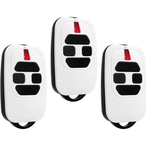 Lot de 3 Télécommandes Portail 433,92MHz Compatible avec DEA GTI2/4, GT2/4, Mio TR2/4, Mio TR2N/4N Télécommande pour Porte de Garage - Blanc (1/5)