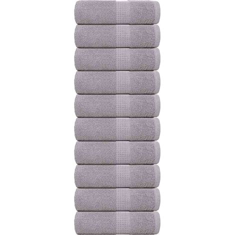 Gants de toilette FROGN, lot de 10, gris, 30 x 30 cm, 360 g/m² (1/5)