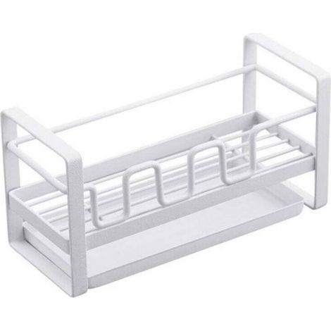 Support de Rangement pour Évier - Porte-Éponge et Égouttoir en Fer Pur - Pour Cuisine et Salle de Bain - 1 Pièce (1/4)