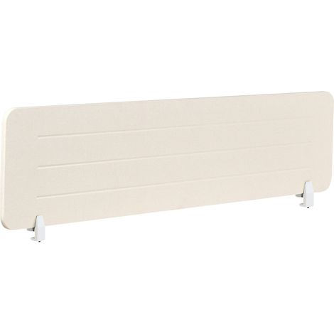 Panel separador tablero PET acústico tapizado de tela 160 x 40 cm beige claro Ziggy