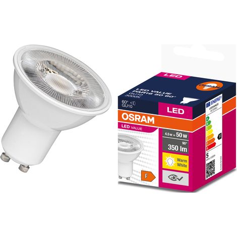 Ampoule LED VALUE PAR16 GU10 4,5W = 50W 3000K 350lm 60° Osram