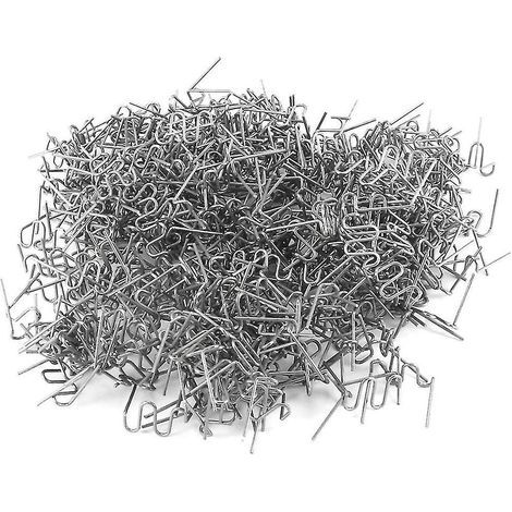 600 agrafes prédécoupées ondulées plates de 0,6/0,8 mm pour agrafeuse plastique (réparation) (1/4)
