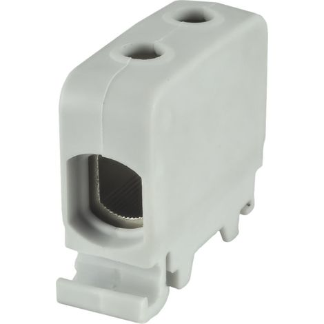 Connettore per guida AL-CU 1,5-50mm2 TS 35, filettato per cavi ZGG, grigio (1/4)