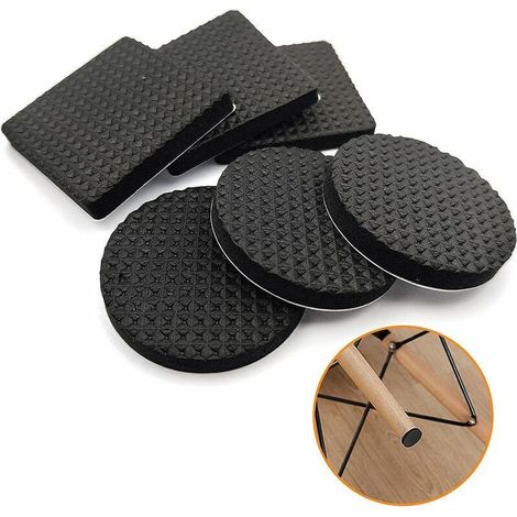 60 Pièces Patins en Caoutchouc Antidérapants, Pieds Caoutchouc Patins Autocollant Protecteurs de Meubles Protecteurs, Patins de Protection pour Sols en Boi, Pieds de Table, Chaise (1/5)