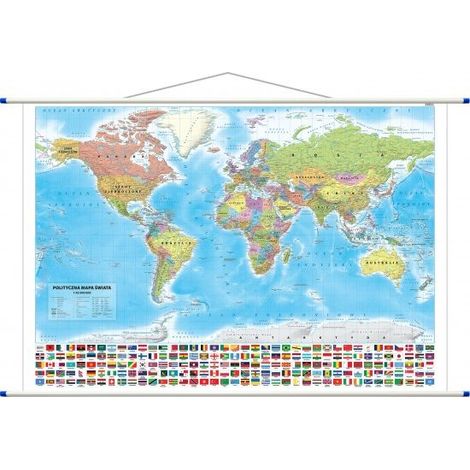 Carte murale politique du monde à l'échelle 1:42 000 000 (1/5)
