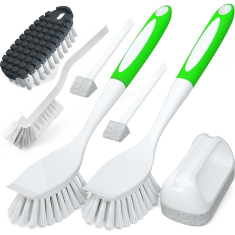 Lot de 5 brosses de nettoyage de cuisine, vertes (1/5)