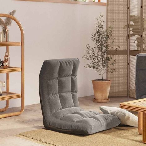 Chaise pliable de sol Gris clair Tissu (1/5)