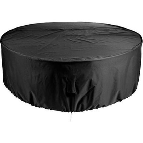 Housse de table ronde jardin imperméable 120x75cm, protection anti-pluie et vent en Oxford 210D, couvre-table extérieur robuste, tailles 12075cm (1/5)