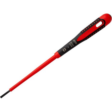 Bahco BE-8220S ERGO VDE Insulated Slotted Screwdriver 3.0 x 100mm BAHBE8220S