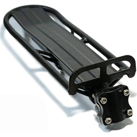 Alliage D'aluminium Porte-Bagages Cargo Rack, Vélo de Siège Arrière Rack Rétractable en Alliage D'aluminium pour Transporteurs Lourds Bagages[34X12 Cm][Noir] (1/5)