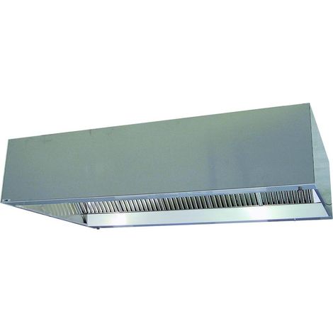 Hotte laverie statique double aspiration hauteur 55CM longueur 1,5M visière 1,5M S&P (UNELVENT) 221877