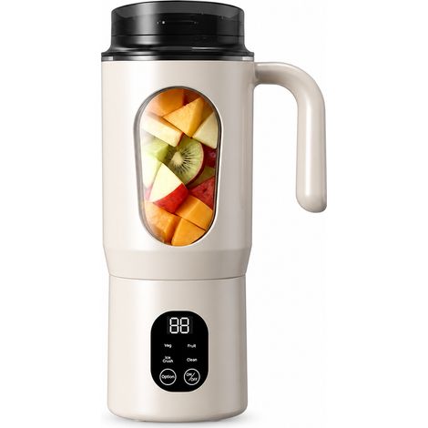 Blender Portable Électrique Rechargeable USB HS-960, Mini Mixeur à Jus pour la Maison, Beige (1/5)