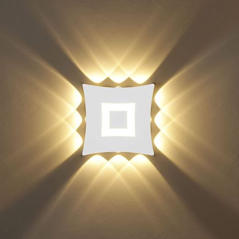 18W LED Applique Murale Extérieur Intérieur Moderne avec Détecteur de Mouvement PIR, Éclairage Mural Étanche IP65, Applique Murale en Aluminium Blanc Chaud 3000K pour Jardin, Blanc [Classe énergétique