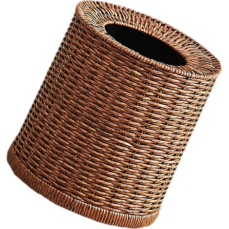 Woven Trash Can with Removable Plastic Insert No Lid