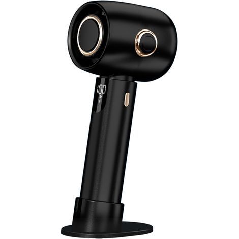 Mini ventilateur portable, rechargeable, petit ventilateur de bureau à 5 vitesses, silencieux, avec écran LED, idéal pour la maison, le bureau et les voyages. (1/5)