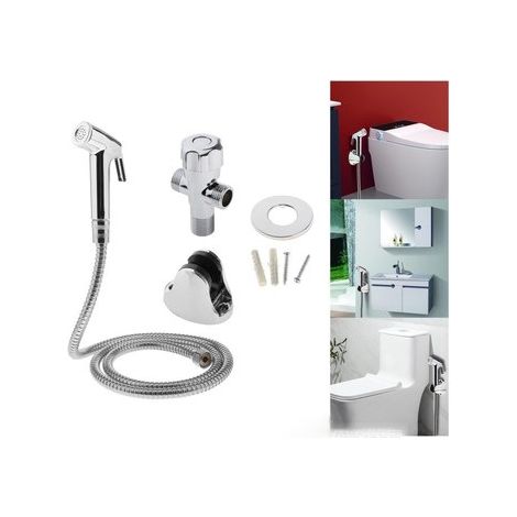 Set doccia a pioggia/set spruzzatore bidet con supporto a muro e tubo/per wc, accessori sanitari per bagno (1/4)