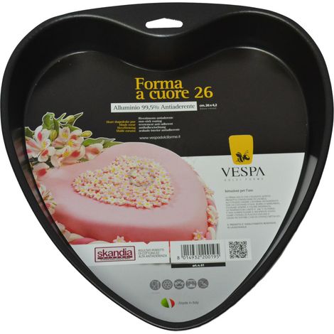 Forma Stampo Forno Antiaderente Cuore Dolci 26 x 4,2 cm Vespa (1/3)