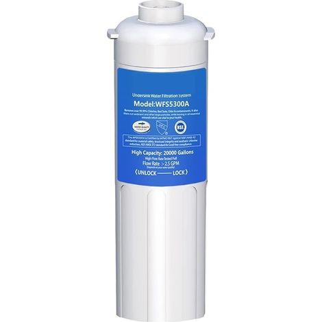 Système de Filtre à Eau, Filtre à Eau de Remplacement WFS5300A sous l'évier Potable Connexion directe sous Le système de Filtration de l'eau de Boisson (Color : 1x Replace Filter, Size : X) (1/5)