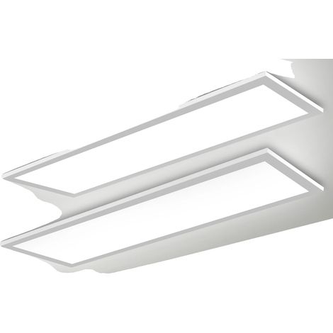Plafonnier LED, Dimmable, Télécommande, 2piece, Lumière Neutre, BLANC (1/2)