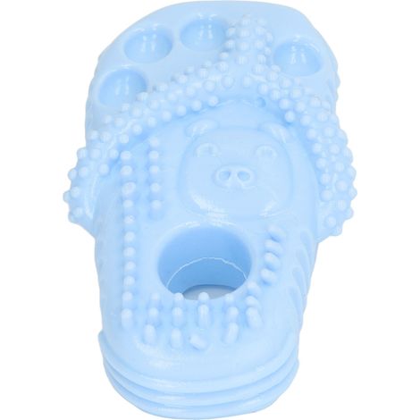 Jouet à mâcher pour chien en TPR, forme de chausson mignonne, résistant aux morsures, pour nettoyer les dents et faire la dentition des chiots (cadeau bleu ciel). (1/5)