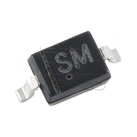 CJ Changdian B16WS SMD Schottky diode chip with screen-printed marking SM SOD-323 60V/1A, pack of 5 electronic components.
