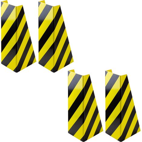 4x U-Rammschutz Anfahrschutz Regalschutz Eckschutz gelb-schwarz 400mm Metall 5mm (1/4)