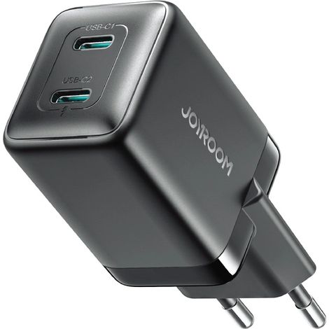 Joyroom JR-TCG17 45W 2 x USB-C Wandladegerät (EU-Stecker) - schwarz