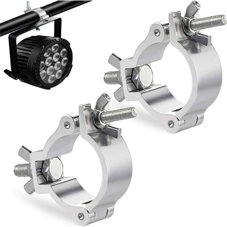 2 Pack Truss Clamp,Truss Clamp Pince de Lumière de Scène, O Clamp Clamp de Suspension ， 25 30 mm Avec capacité de charge de 100 kg Accessoires d'éclairage pour feux de scène mobiles