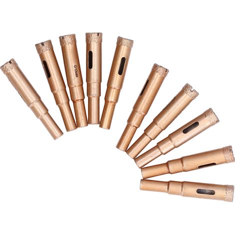 Set mit 10 hochdrehenden Diamantbohrern für Glas, Keramik, Fliesen und Marmor 12-mm-Kernbohrer Präzisionsbohren (1/5)