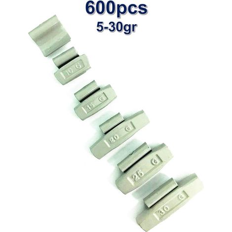 600 Plombs Masses d’Equilibrage à Frapper pour Jantes Acier 5-30g