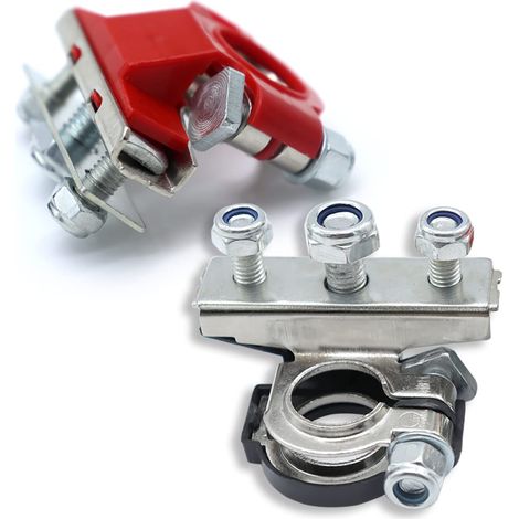 Cosse Batterie 12V/24V à 3 Voies, Clip de Borne de Connexion, Terminal Adapté pour Voiture, Camionnette, Marine (1 Paire) (1/5)