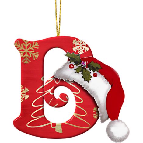 Lettres Alphabet - Décoration Arbre De Noël - Acrylique - 26 Pièces - 8 cm - Pour Intérieur Extérieur - DIY Personnalisable (1/5)