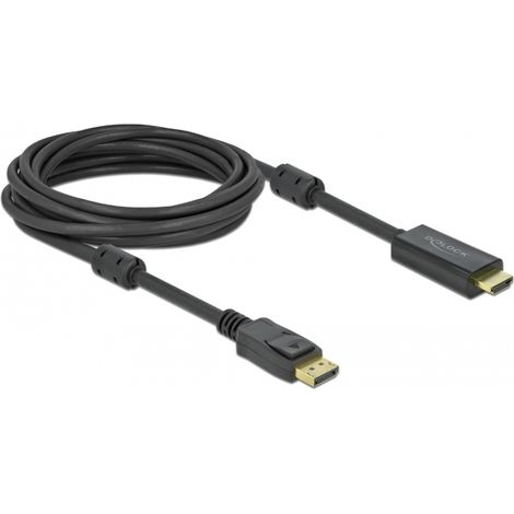 DeLOCK Delock Aktives DisplayPort 1.2 zu HDMI Kabel 4K 60 Hz 5 m - Cable - Digital/Display/Video (85958) (1/2)