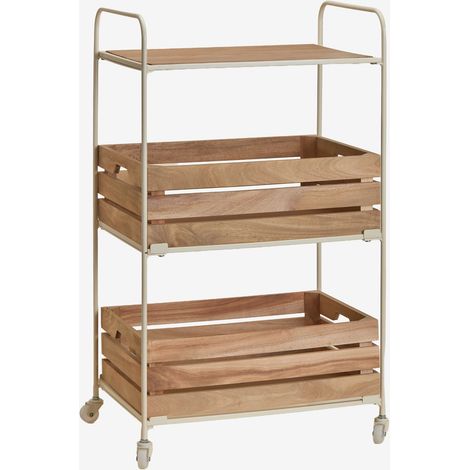 SKLUM Küchenwagen aus Eisen und MDF Unsier Beige Tapioca                                   (1/5)