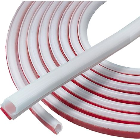 10mm6mm White Self Adhesive Door Seal Strip for Flexible Door Frame Rubber Seal Strip Waterproof Rubber Seal for 6M Door (1/5)